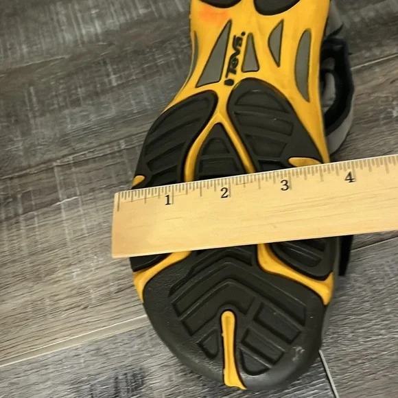 TEVA Velcro Water Sandal Closed Toe Blue Gray Youth Size 4 - Picture 14 of 15